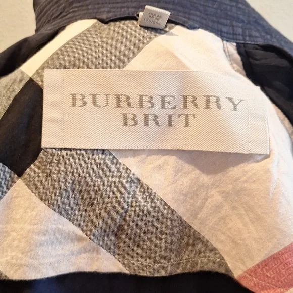 Spring Showers Brit Burberry Navy Double-Breasted Trench Coat Size 4 - Picture 10 of 13